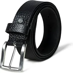 mahetri Nexus Textured Black Leather Belt For Men (Upto 44") | Stylish Black Leather Belt (Formal/Casual) | Handcrafted-picture-39