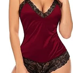 Women Lingerie Lace Chemise Nightgown Hot Sleepwear Sling Dress Babydoll Lingerie Honeymoon/First Night/Anniversary Bridal Nightdress-image-16