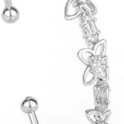 Art Jewellery fancy silver plated with shimmering stone stud cuff bracelet, Kada bracelet for women and girls.-image-70