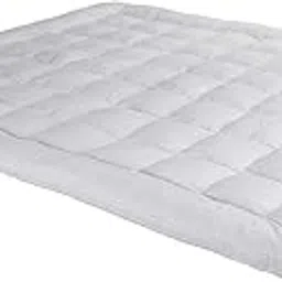 Microfibre Mattress Padding/Topper for 5 Star Hotel Feel- (White) (72" X 75")-image-9