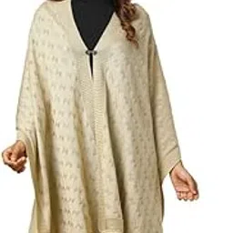 soch Womens Acrylic Tasseled Shawl with Woven Design-picture-39