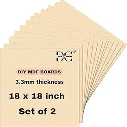 2 Piece 18 x 18 Inch 3.3mm Thickness MDF Boards with 2 Hook for Art and Craft, Wood MDF Sheets for Craft Work, DIY MDF Cutouts (18 x 18 inch Set of 2 + 2 Hook)-image-11