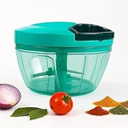 Food Chopper with 3 Blades, 450 ml Capacity, Turquoise Green-picture-15