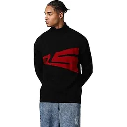 hubberholme Men Acrylic Knitted Oversized Fit Turtle Neck Full Sleeves Sweaters 7-picture-51