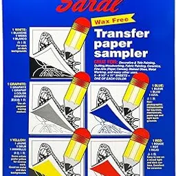 Saral Wax Free Transfer Paper Sampler Includes 1 Each of White Graphite, Yellow, Blue and Red-picture-17