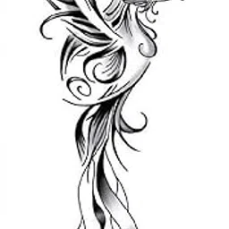 Beautiful Fonix Black Design Temporary Tattoo Waterproof Tattoo For Men and Woman-picture-56