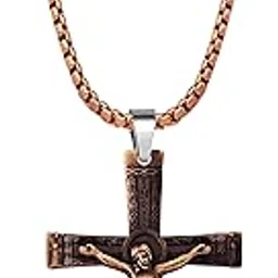 Jesus Crucifix Cross Metal Locket | Christian Religious Necklace for Men & Women | Faith Gift Accessory Copper-image-35