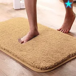 HOWNICE Doormat for Bedroom,Bathroom,Kitchen,Living Room,Home Entrance,Room Mats,Foot Mats,Floor mat,Main Door,Rug,Non Slip Mats,Door Mate,Soft,Door Mat,Door Matt (Bedroom Mat Gold Rug)-image-17