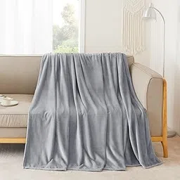 Sands® Hotel Quality Woollen Double Bed Duvet Cover with Zipper Closure, Ultra Soft Flannel,Quilt Cover King Size 90X 100 (Inches) (Grey) image 1