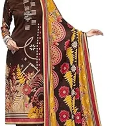dravinam trends Women's Winter Wear Kashmiri Kani Printed Warm Salwar Kameez Dress Material with Twill Pashmina Printed Shawl Dupatta-picture-37