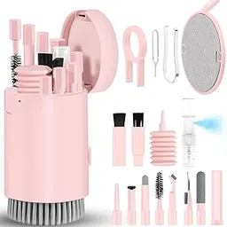 walrfid Laptop Phone Screen Cleaner Kit, Computer Keyboard Brush Cleaning Spray for iPhone AirPods MacBook iPad, 20-in-1 Electronic Device Clean Tool for Camera Earbud Car Screens (Pink)-picture-14