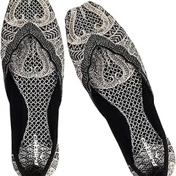 catbird Women's Embroidered Ethnic Flats Punjabi Mojari Jutis-picture-35