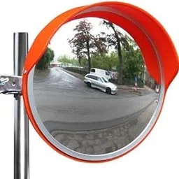 Safety Emart - Unbreakable Convex Traffic, Parking Safety Mirror with Nut and Bolt, Diameter with Adjustable Fixing Bracket (Orange, 18 Inches/45 cm)-picture-23