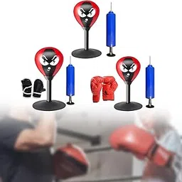 Boxing Reaction Ball Punch Practice with Stand for Fitness Exercise Home Gym No Gloves| Sports Equipment | Outdoor Sports Gear | Exercise Gear-picture-15