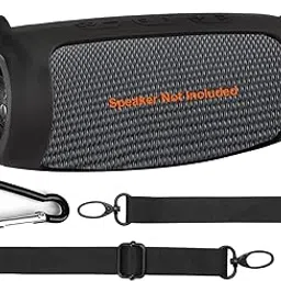 Zitel Case Compatible with JBL Charge 5 Portable Bluetooth Speaker Silicone Protective Cover with Shoulder Strap and Carabiner (Case Only) - Black-image-39