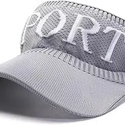 Beret Cap with Letter Graphic Sporty Sun Visor Hat, Sun Protection Breathable Sweat Absorption Empty Top Sun Hat-image-71