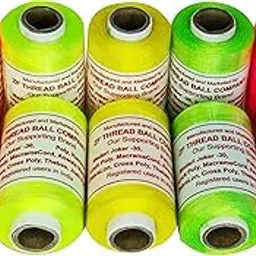 Neon Radium 10-Piece Assorted Bright Polyester Embroidery Silk Threads - Perfect for Embroidery Machines,Tassel,Jhumka Jewelry Making, and More.Each Colors 2 pcs 9000Meter Approx-image-45