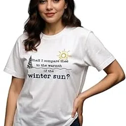 dueller Women's Loose Fit/Boyfriend Fit 100% Cotton White Round Neck T-Shirt-picture-12