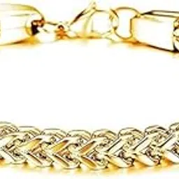 shobhram Jewels High Polished Stainless Steel Wheat Chain Bracelet for Men 7mm Wide 8.5 Inches in Length-picture-28