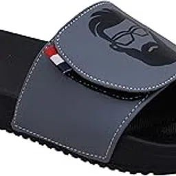 pery-pao Mens Comfort Sliders Grey, Sky Blue, Black, White, peach, Neon Green, Olive Green Boys Flip-Flops-picture-34