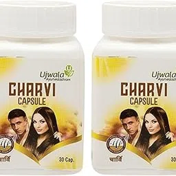 Charvi Capsules Pack of 2 (30 cap) I To Nourish The Dull Hair I No Added Sugar I Reduce Hair fall I Removal Of Blockage-picture-14