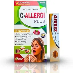 Buy Now Ayurvedic C-ALLERGI PLUS Syrup and GERBEX OINTMENT | 450ml + 20gms | Combo pack-picture-16