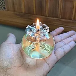 Ani Divine Borosilicate Glass Chambu Diya Enhance Your Space & Well-Being with Glass Diya for Diwali, Navratra-picture-27