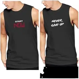Round Neck Big Armhole Gym Stringer Vest for Men|Gym_tee136-picture-38