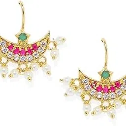 Fashions Upper Ear clips Press on Maharashtrian Traditional Press Bugadi Clip on Earrings for Women and Girls-image-74