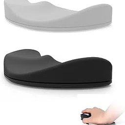 2PCS Mouse Wrist Support, Wrist Rest, Wrist Rest for Keyboard and Mouse, Ergonomic Design for Home Office and Gaming Perfect for Worker and Game Enthusiasts(Black and Gray) image 1