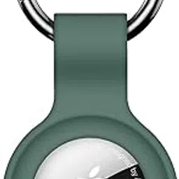 Linsaner Compatible with AirTag Case Keychain Air Tag Holder Silicone AirTags Key Ring Cases Tags Chain for Apple AirTag GPS Item Finders Accessories,Dark Green-picture-20