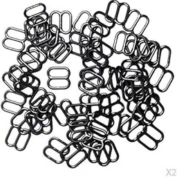 enakshi (label) Enakshi® 100x Metal Bra Strap Sewing Clip Hook Slider Black 8mm|Crafts | Sewing | Other Sewing-picture-17