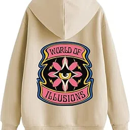 veirdo Cotton Fleece Regular Fit Full Sleeve Hooded Sweatshirt Front and Back Graphic Printed Jumper Hoodie for Men-picture-24