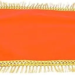 PRIYAKANT SAFAWALA Premium Plain Velvet Pooja Aasan for God Idol/Chowki/Temple/Home Mandir and Special Ganesh Chaturthi Festival All Gods Vastra Use It, [Size, 18X24 Inch, Orange]-image-8