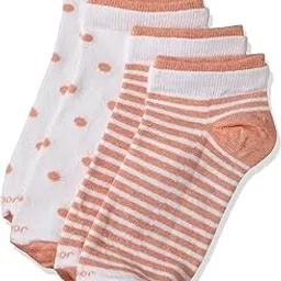 jockey Women's Cotton Low Show Socks (Pack of Two) (7480-0210-WTLCM_White and Honeysuckle Melange_Free Size)-picture-26