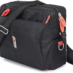 Waterproof Black Crossbody Messenger Bag for Men & Women – Stylish Laptop Compatible Shoulder Sling Bag for Travel, Office & Daily Use – Multi-Compartment Nylon Bag with Adjustable Strap-picture-49