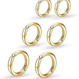 3 Pairs of Unisex Non-Piercing, Clip On Earrings for Girls/Boys/Men/Wome- Surgical Stainless Steel Hypoallergenic Huggie Fake Earrings-image-30