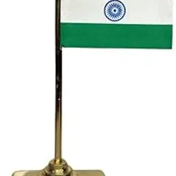 Indian Flag Single Stand Flag, 6 inch Tri-colour, For Car Dashboard, Office Table-picture-50