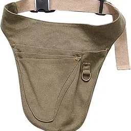 FABLOFT Tool Belt Wear Resistant Portable Tool Pouch for Electrician Gardener Farmer Green-image-2