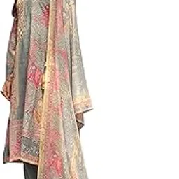 dravinam trends Women's Viscous Pashmina Digital Printed Fancy Embroidered Salwar Suit Dress Material with Pure Woolen Showl Digital Printed Dupatta-picture-20