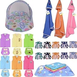 Toddylon Newborn Baby Gift Set New Born Essential Clothes & Bedding for Baby Boys & Baby Girls (0-6 Months) Blue-picture-19