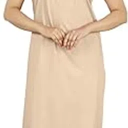 d'heer fashion Women's Cotton Long Gown Maxi Nighty Slip image 1