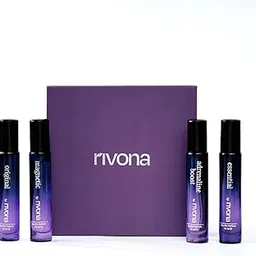 RIVONA NATURALS Recollection Unisex Perfume Gift Set, Liquid Eau De Parfum, Long-Lasting Fragrance, Travel Friendly, Pocket Perfume, Birthday Gift Set, IFRA Certified, 4x15ml - Amber Wood, Lemon, Rose-picture-56
