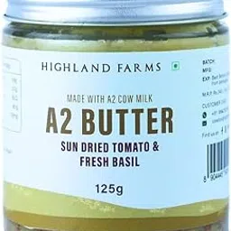 Highland farms A2 Butter - Sundried Tomato and Basil (125g)-picture-23