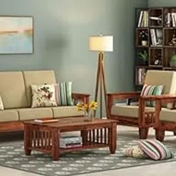 AS Furniture Arts Wooden 5 Seater Sofa Set For Living Room|5 Seater Solid Sheesham Wood Sofa Set For Living Room|Wooden Sofa Set|Furniture For Home|3+1+1 Sofa Seater|Sheesham Wood,Honey,Brown-image-26