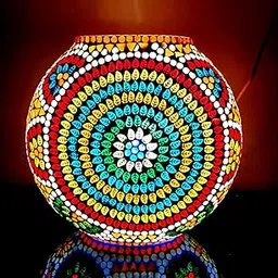 Rishabh Home Decoration Dome Table Lamp For Home Decor | Living Room | Bed Room Decorative Items (Multicolour)-image-97