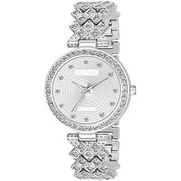 goldenize fashion Stylish Special Edition Casual Women Analogue Wrist Watches for Women's & Girls&Miss&Ladies Diamond Studded Dial Rosegold, Gold and Silver Colored Stylish Bracelet Strap-picture-15