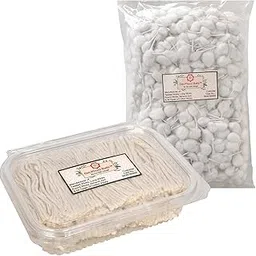 Om Phool Batti Cotton Wicks for Diya Batti, Handmade Round Batti and Long Wicks for Puja, 1100 pcs in Each, (Combo Pack of 2, White)-picture-31