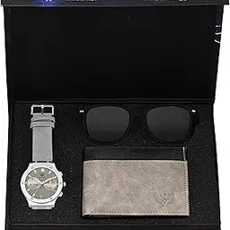 lorenz Gift Combo Box Of Men's Grey Dial analogue Watch,Grey Wallet & Black Sunglasses|Cm-3032Sn1-Wl-25-picture-15