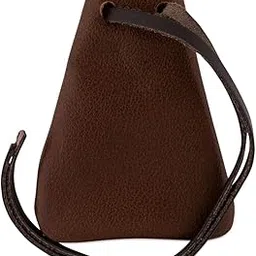 Leather Drawstring Pouch, Coin Bag, Medicine Tobacco Pouch Medieval Reenactment - Made in U.S.A. by Nabob Leather (Brown, Wide)-picture-31